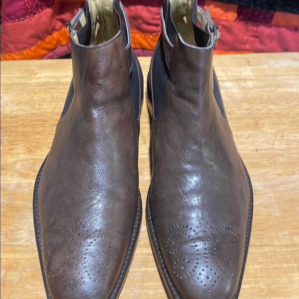 Sleek Brown Leather Chelsea Boots